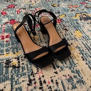 A New Day Elegant Black Strappy Heels